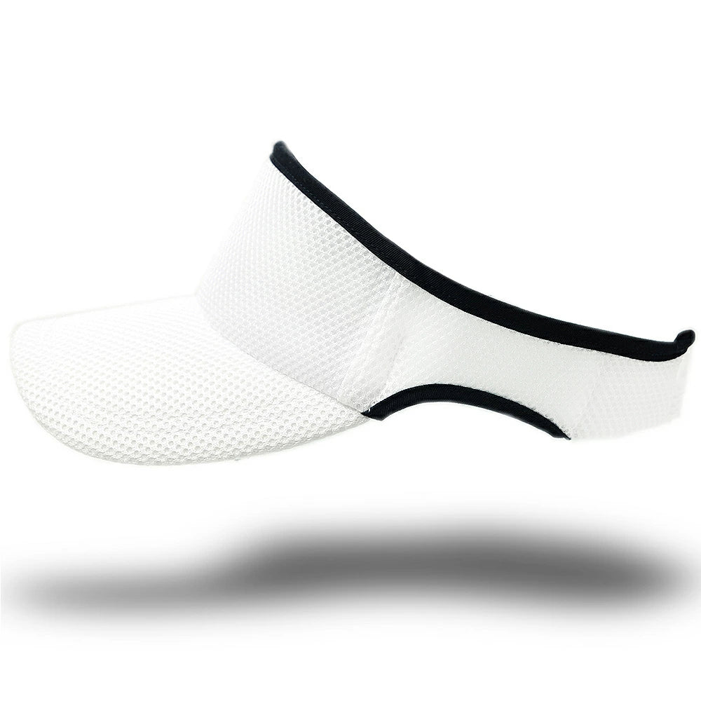 無地 ラウンド メッシュ サンバイザー ビッグワッチ BIGWATCH ホワイト 白 帽子 スポーツ ダメージ加工無し SBMG-03R 春 夏 秋 UVケア