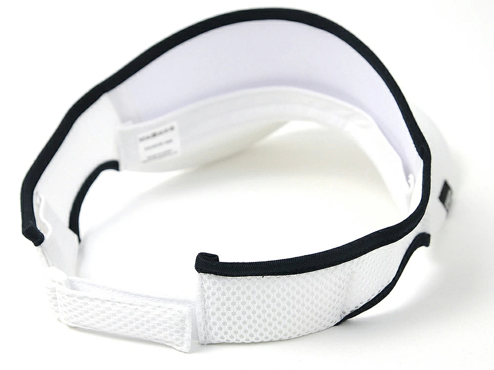 無地 ラウンド メッシュ サンバイザー ビッグワッチ BIGWATCH ホワイト 白 帽子 スポーツ ダメージ加工無し SBMG-03R 春 夏 秋 UVケア