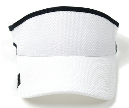 無地 ラウンド メッシュ サンバイザー ビッグワッチ BIGWATCH ホワイト 白 帽子 スポーツ ダメージ加工無し SBMG-03R 春 夏 秋 UVケア