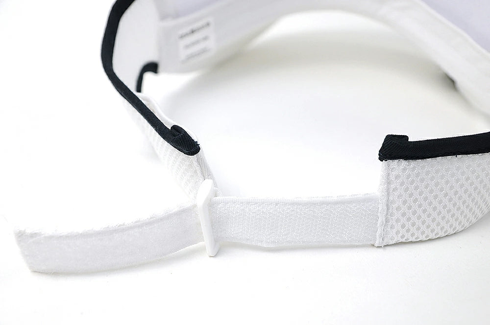 無地 ラウンド メッシュ サンバイザー ビッグワッチ BIGWATCH ホワイト 白 帽子 スポーツ ダメージ加工無し SBMG-03R 春 夏 秋 UVケア