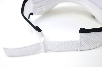 無地 ラウンド メッシュ サンバイザー ビッグワッチ BIGWATCH ホワイト 白 帽子 スポーツ ダメージ加工無し SBMG-03R 春 夏 秋 UVケア