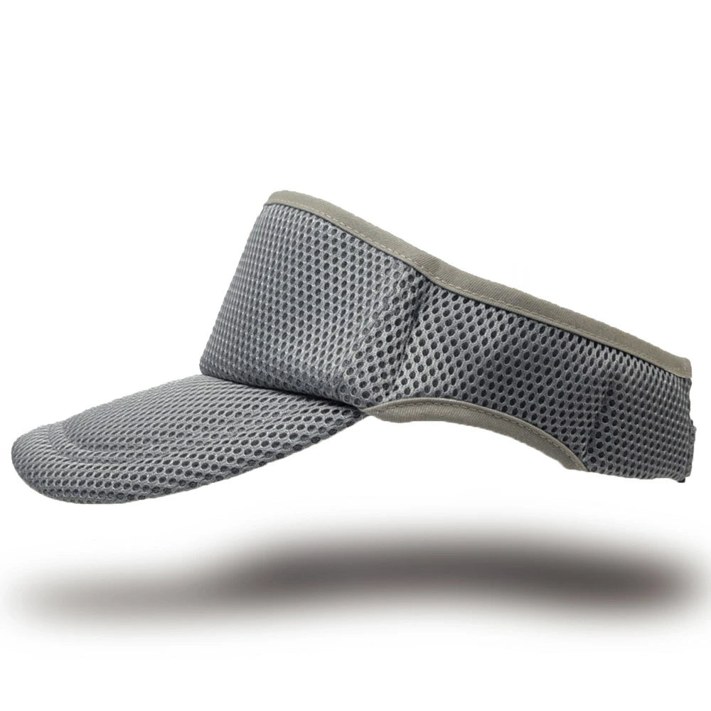 無地 ラウンド メッシュ サンバイザー ビッグワッチ BIGWATCH グレー 帽子 SBMG-04R スポーツ 春 夏 秋 UVケア