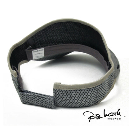 無地 ラウンド メッシュ サンバイザー ビッグワッチ BIGWATCH グレー 帽子 SBMG-04R スポーツ 春 夏 秋 UVケア