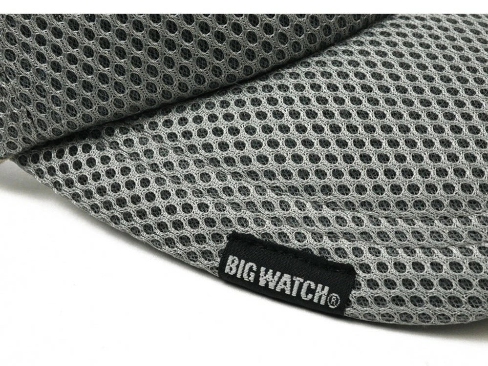 無地 ラウンド メッシュ サンバイザー ビッグワッチ BIGWATCH グレー 帽子 SBMG-04R スポーツ 春 夏 秋 UVケア