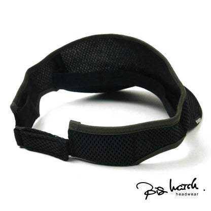 無地 ラウンド メッシュ サンバイザー ビッグワッチ BIGWATCH ブラック 黒 帽子 スポーツ SBMG-05R 春 夏 秋 UVケア