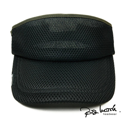 無地 ラウンド メッシュ サンバイザー ビッグワッチ BIGWATCH ブラック 黒 帽子 スポーツ SBMG-05R 春 夏 秋 UVケア