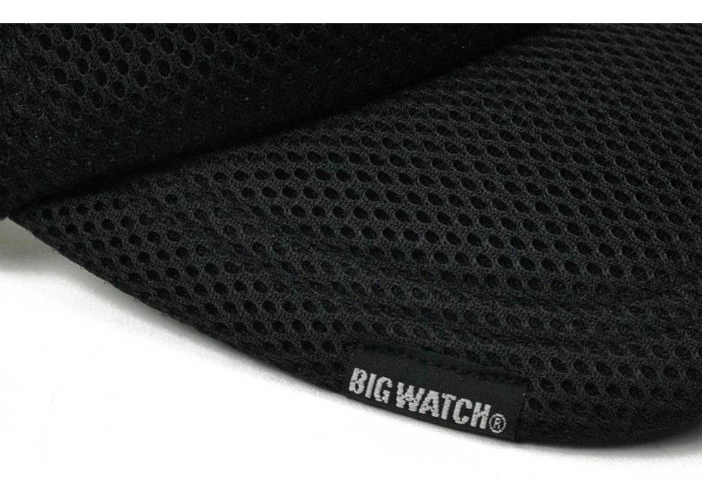 無地 ラウンド メッシュ サンバイザー ビッグワッチ BIGWATCH ブラック 黒 帽子 スポーツ SBMG-05R 春 夏 秋 UVケア