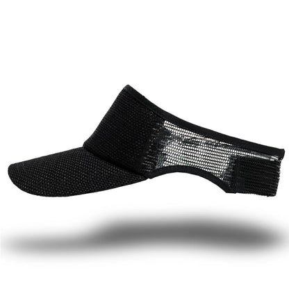 無地 ラウンド ヘンプ サンバイザー ビッグワッチ BIGWATCH オールブラック 黒 帽子 ダメージ加工無し SBMH-01R 春 夏 秋 UVケア