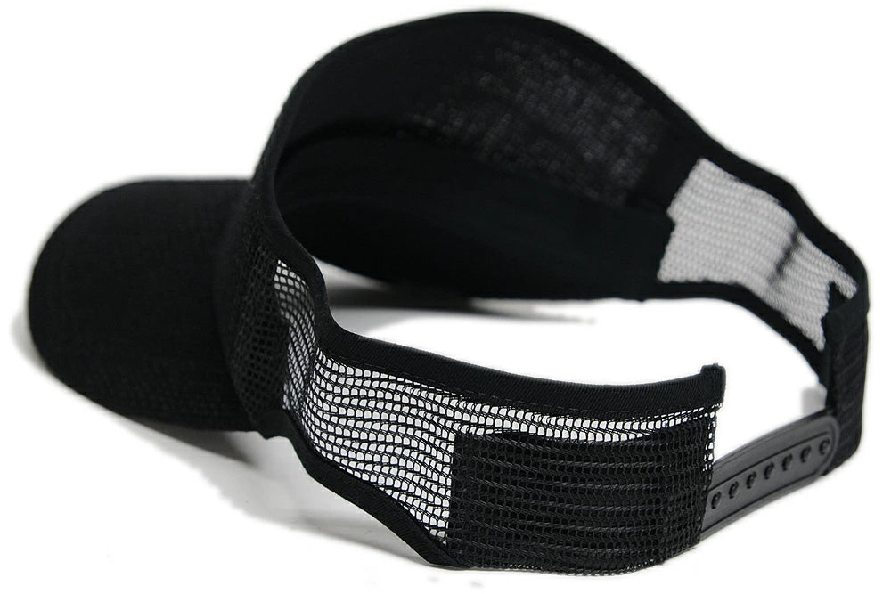 無地 ラウンド ヘンプ サンバイザー ビッグワッチ BIGWATCH オールブラック 黒 帽子 ダメージ加工無し SBMH-01R 春 夏 秋 UVケア