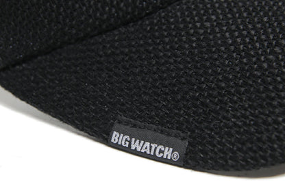 無地 ラウンド ヘンプ サンバイザー ビッグワッチ BIGWATCH オールブラック 黒 帽子 ダメージ加工無し SBMH-01R 春 夏 秋 UVケア