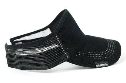 無地 ヘンプMIX サンバイザー ビッグワッチ BIGWATCH ブラック 黒 帽子 ダメージ加工無し SBMH-02 春 夏 秋 UVケア