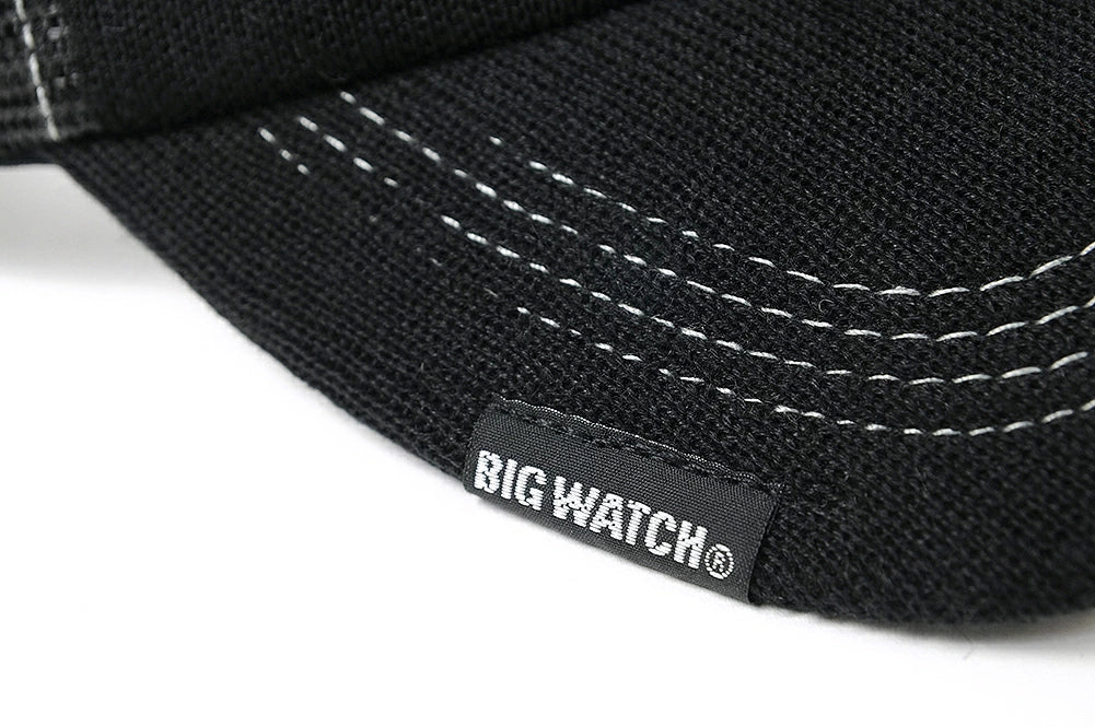 無地 ヘンプMIX サンバイザー ビッグワッチ BIGWATCH ブラック 黒 帽子 ダメージ加工無し SBMH-02 春 夏 秋 UVケア
