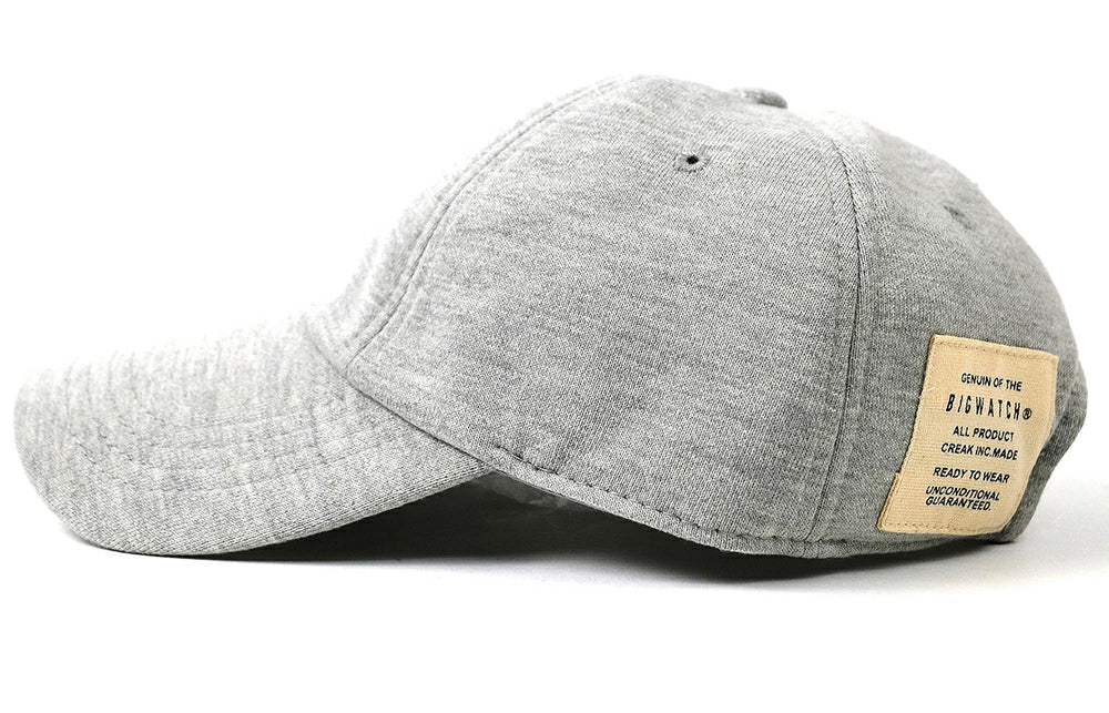 スウェット ローキャップ BIGWATCH正規品 MIXグレー ローキャップ コットンキャップ ビッグサイズ ビッグワッチ コットン ゴルフキャップ スポーツ SCP-02 春 夏 秋 UVケア