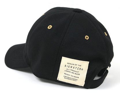 スウェット 6パネルキャップ BIGWATCH正規品 黒ブラック コットンキャップ ビッグサイズ ビッグワッチ コットン ゴルフキャップ スポーツ SCP-10 春 夏 秋 UVケア