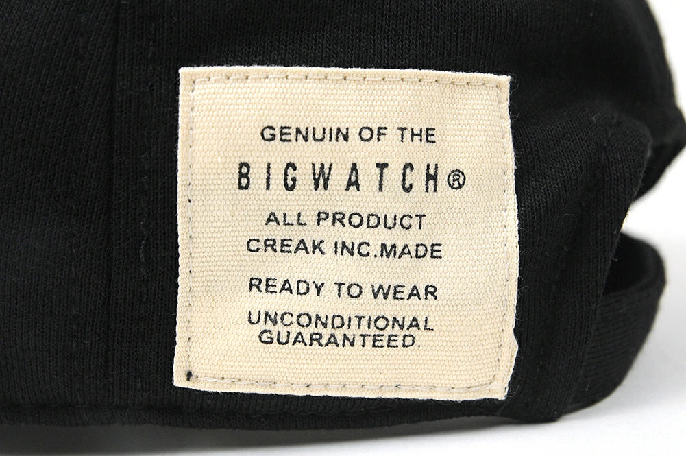 スウェット 6パネルキャップ BIGWATCH正規品 黒ブラック コットンキャップ ビッグサイズ ビッグワッチ コットン ゴルフキャップ スポーツ SCP-10 春 夏 秋 UVケア