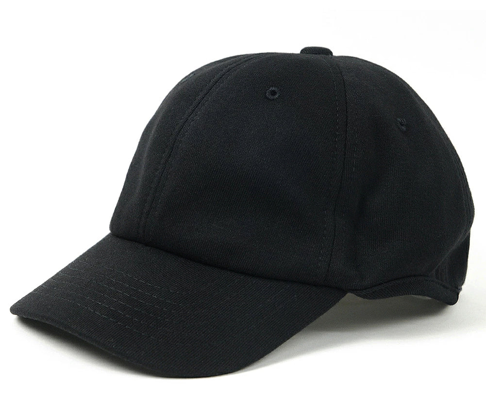 スウェット 6パネル ラウンドキャップ BIGWATCH正規品 黒 ブラック コットン ローキャップ ビッグサイズ コットン SCP-10R