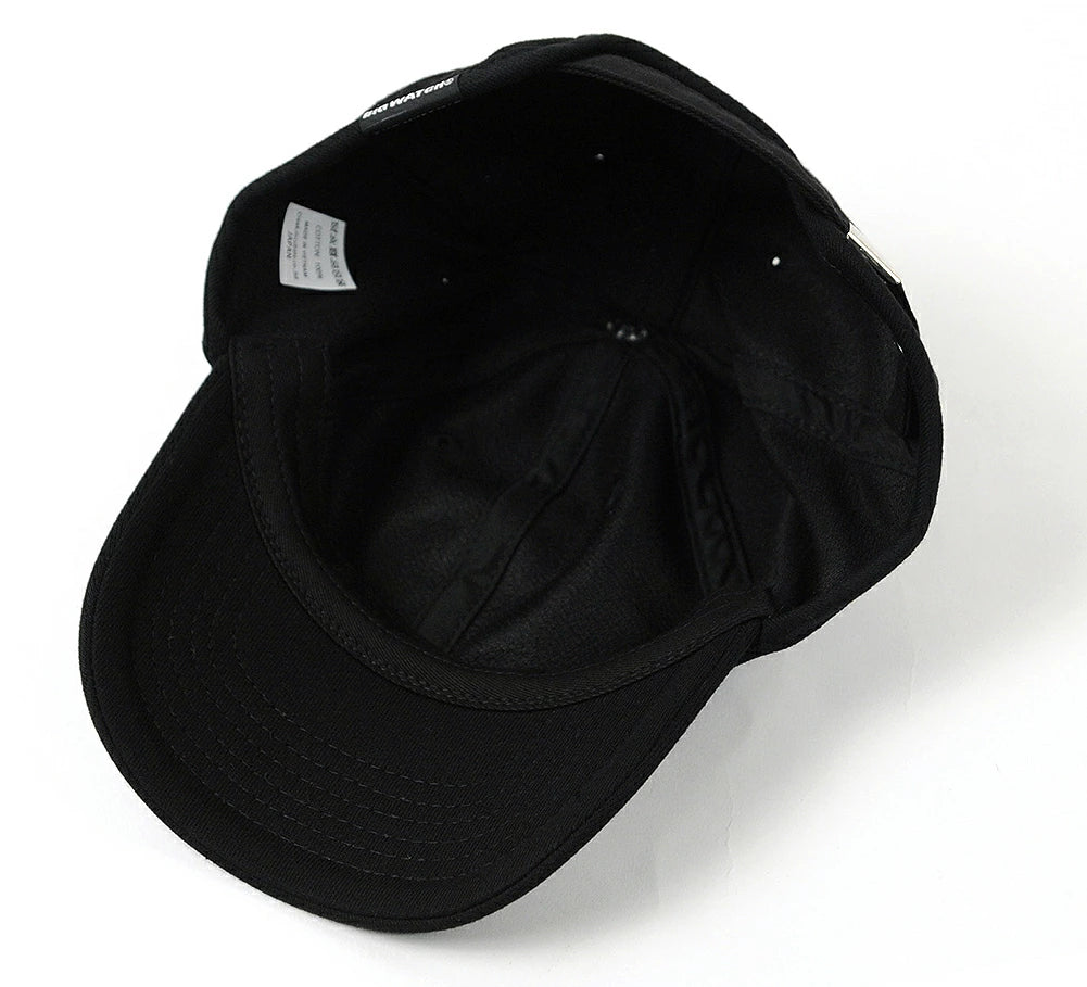 スウェット 6パネル ラウンドキャップ BIGWATCH正規品 黒 ブラック コットン ローキャップ ビッグサイズ コットン SCP-10R