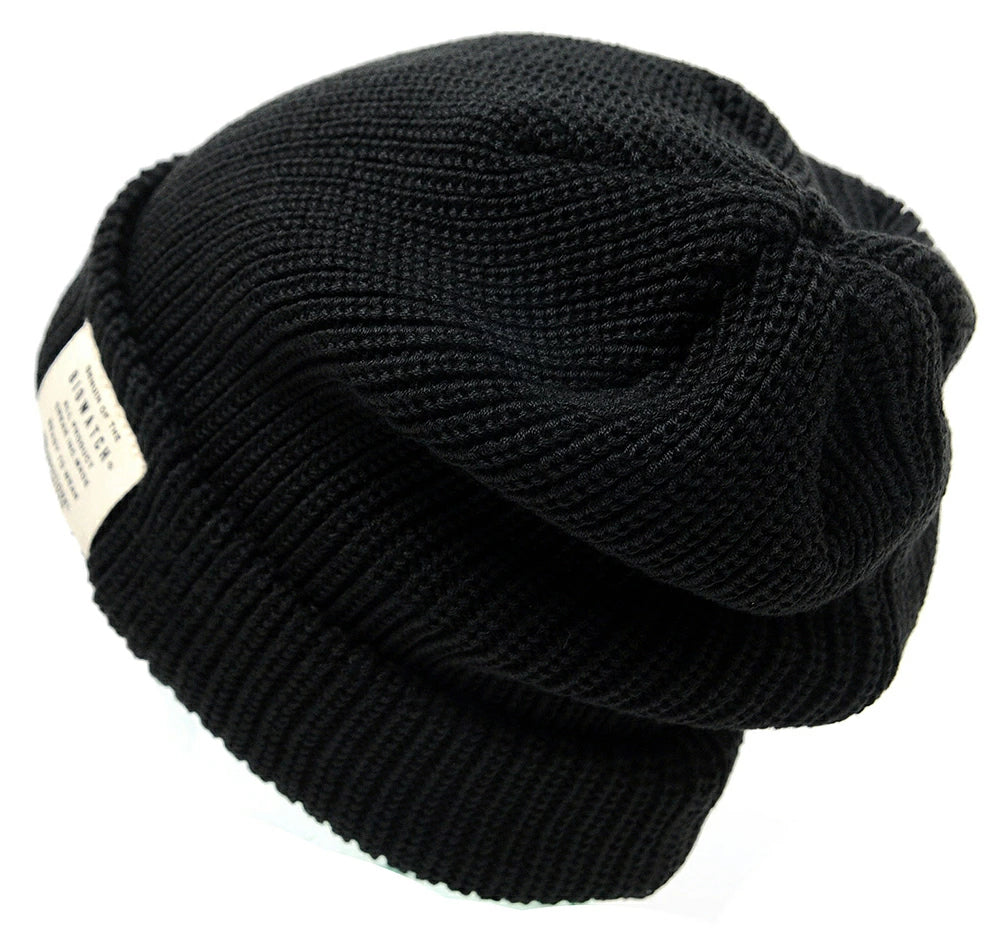 ショート ラージスケール ビッグワッチ BIGWATCH正規品 ブラック 黒 ST-05 ローゲージ ニットキャップ ルーズ ニットワッチ ニット帽 折り返し