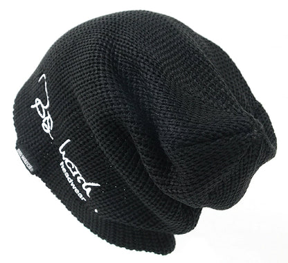 刺繍 ラージスケール BIGWATCH ビッグワッチ 正規品 ブラック 黒 ニットキャップ ルーズ ニットワッチ ニット帽子 サイズ ST-06 春 秋 冬