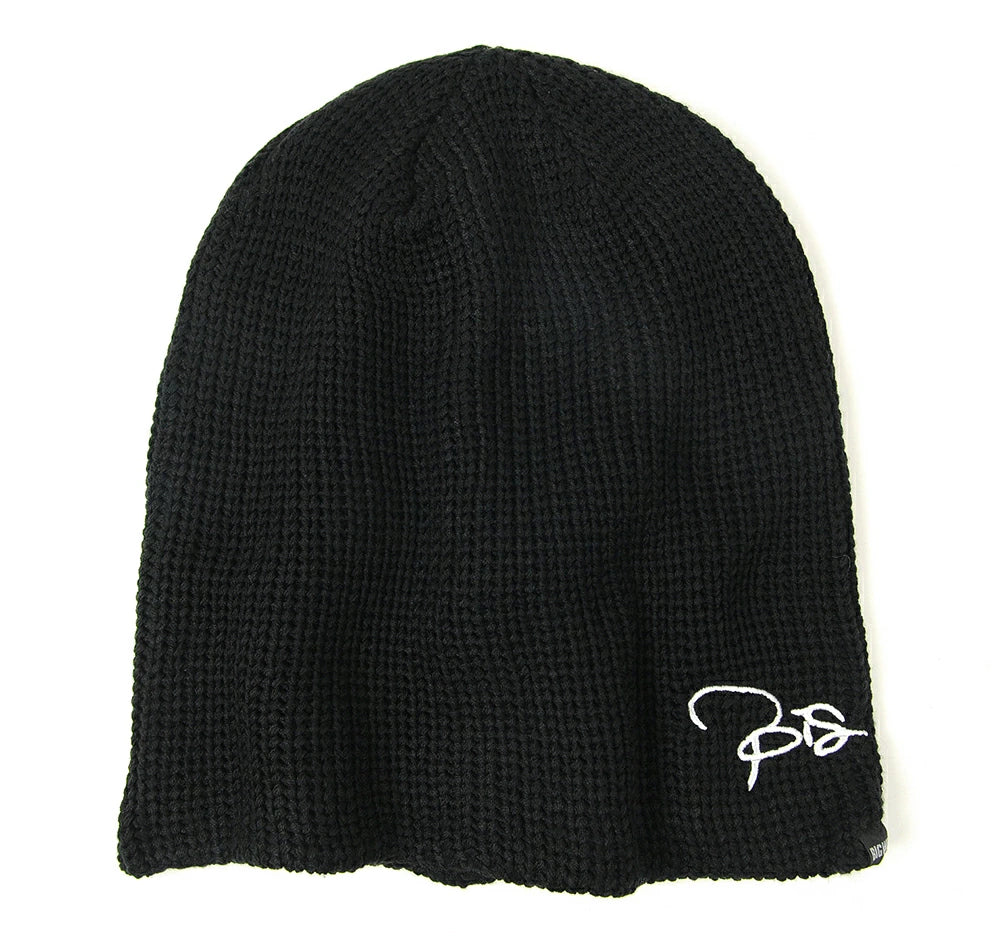 刺繍 ラージスケール BIGWATCH ビッグワッチ 正規品 ブラック 黒 ニットキャップ ルーズ ニットワッチ ニット帽子 サイズ ST-06 春 秋 冬
