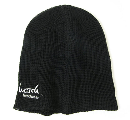 刺繍 ラージスケール BIGWATCH ビッグワッチ 正規品 ブラック 黒 ニットキャップ ルーズ ニットワッチ ニット帽子 サイズ ST-06 春 秋 冬