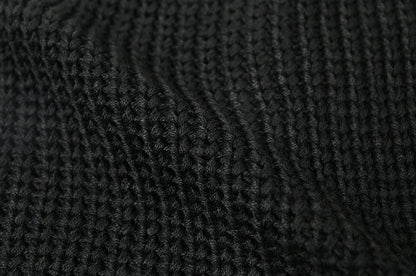 刺繍 ラージスケール BIGWATCH ビッグワッチ 正規品 ブラック 黒 ニットキャップ ルーズ ニットワッチ ニット帽子 サイズ ST-06 春 秋 冬