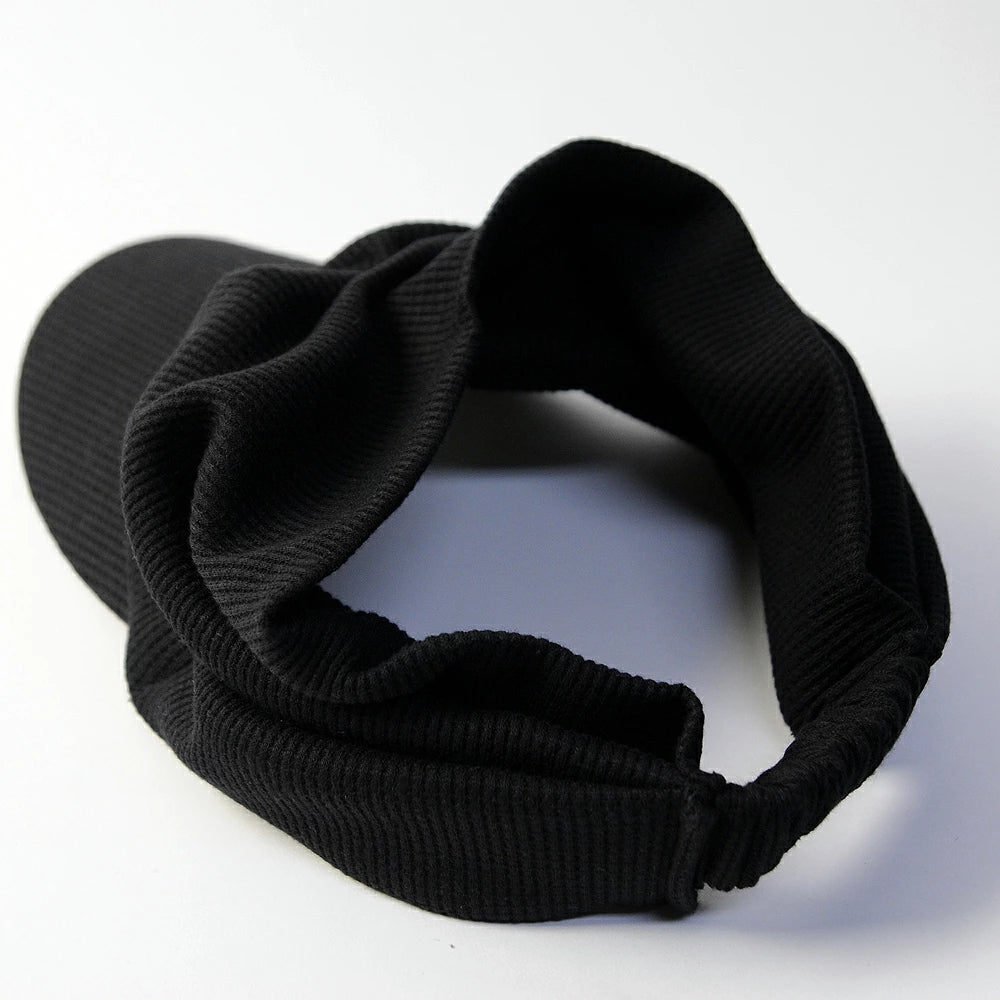 サーマル ターバンバイザーBIGWATCH正規品 ブラック ビッグワッチ サンバイザー 帽子 ワッフル ターバン ヘアバンド ゴルフ STB-01 春 夏 秋 UVケア