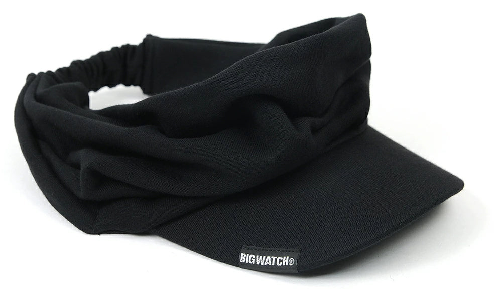 ターバンバイザー BIGWATCH ブラック 黒 ビッグワッチ サンバイザー 帽子 ターバン ヘアバンド ビッグサイズ ゴルフ BIGWATCH正規品 STB-07