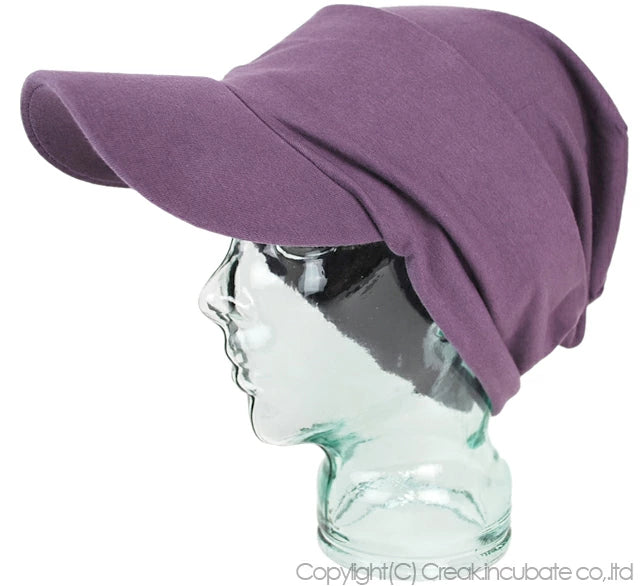 シェード ニットBIGWATCH正規品 パープル ニットキャップ ルーズ ワークキャップ ビッグワッチ 帽子 つば付きニット帽 T-09 春 夏 秋 UVケア