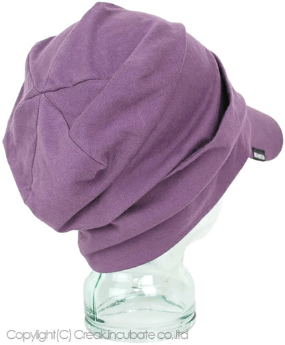 シェード ニットBIGWATCH正規品 パープル ニットキャップ ルーズ ワークキャップ ビッグワッチ 帽子 つば付きニット帽 T-09 春 夏 秋 UVケア