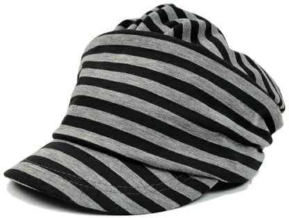 シェードニットキャップ ブラック グレー ボーダー T-12 春 夏 秋 UVケア/ビッグワッチ BIGWATCH正規品