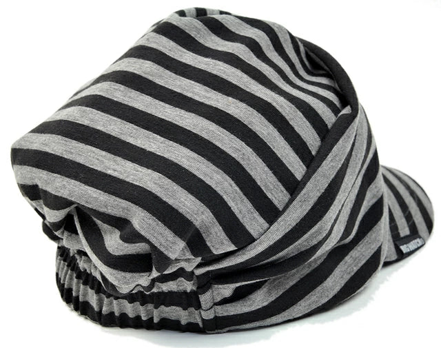 シェードニットキャップ ブラック グレー ボーダー T-12 春 夏 秋 UVケア/ビッグワッチ BIGWATCH正規品