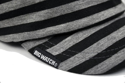 シェードニットキャップ ブラック グレー ボーダー T-12 春 夏 秋 UVケア/ビッグワッチ BIGWATCH正規品