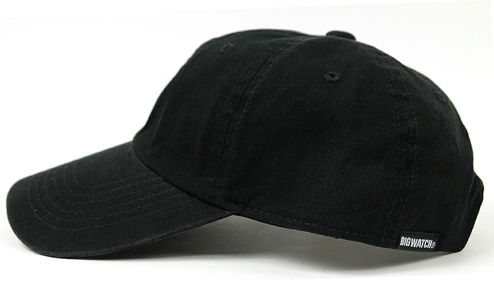 コットン キャップ BIGWATCH正規品 8色 黒/ブラック ローキャップ ビッグサイズ ビッグワッチ 6パネルキャップ TCP-01