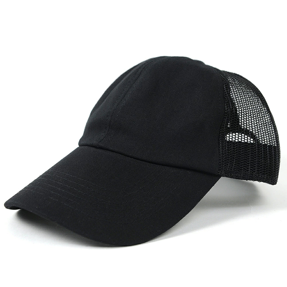 コットンキャップ BIGWATCH正規品 ブラック ローキャップ ビッグサイズ ビッグワッチ メッシュ ゴルフキャップ スポーツ TCP-01M 春 夏 秋 UVケア