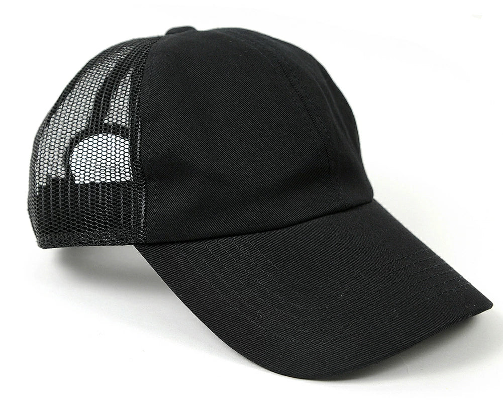 コットンキャップ BIGWATCH正規品 ブラック ローキャップ ビッグサイズ ビッグワッチ メッシュ ゴルフキャップ スポーツ TCP-01M 春 夏 秋 UVケア