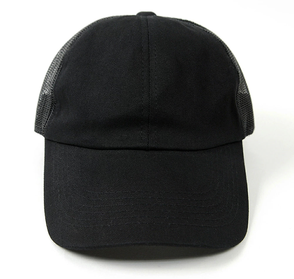 コットンキャップ BIGWATCH正規品 ブラック ローキャップ ビッグサイズ ビッグワッチ メッシュ ゴルフキャップ スポーツ TCP-01M 春 夏 秋 UVケア