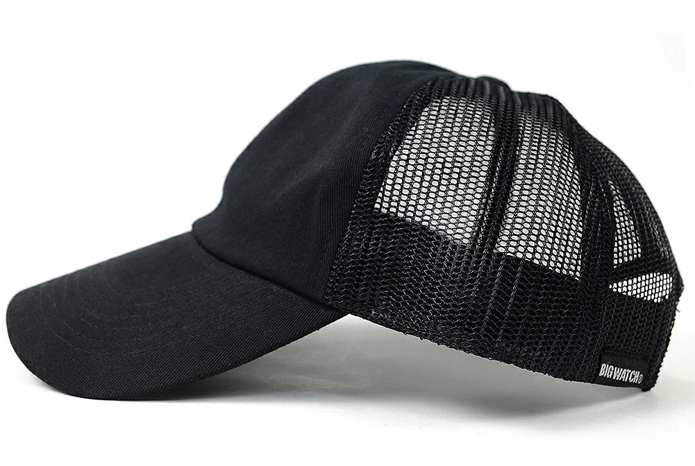 コットンキャップ BIGWATCH正規品 ブラック ローキャップ ビッグサイズ ビッグワッチ メッシュ ゴルフキャップ スポーツ TCP-01M 春 夏 秋 UVケア