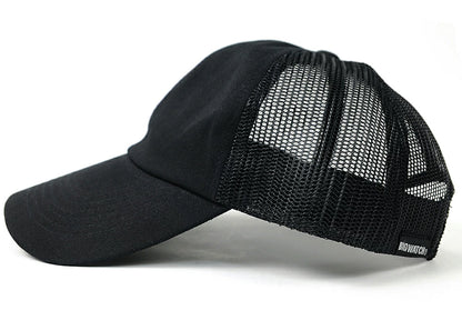 コットンキャップ BIGWATCH正規品 ブラック ローキャップ ビッグサイズ ビッグワッチ メッシュ ゴルフキャップ スポーツ TCP-01M 春 夏 秋 UVケア