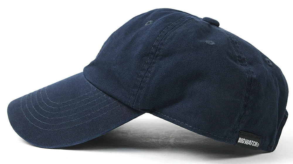 コットン 刺繍 キャップ BIGWATCH正規品 ネイビー ローキャップ ビッグサイズ ビッグワッチ コットン 6パネルキャップ ゴルフキャップ スポーツ TCP-02S 春 夏 秋 UVケア