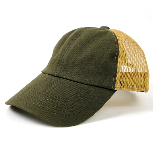 コットンキャップ BIGWATCH正規品 カーキ/ベージュ ローキャップ ビッグサイズ ビッグワッチ メッシュ ゴルフキャップ スポーツ TCP-03M 春 夏 秋 UVケア