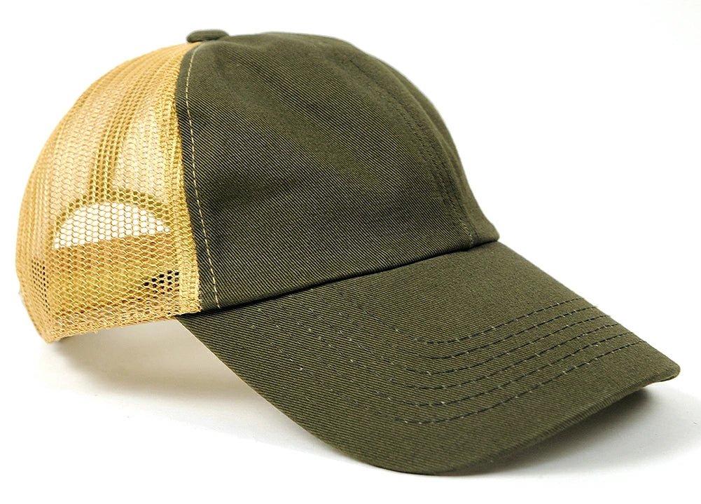 コットンキャップ BIGWATCH正規品 カーキ/ベージュ ローキャップ ビッグサイズ ビッグワッチ メッシュ ゴルフキャップ スポーツ TCP-03M 春 夏 秋 UVケア