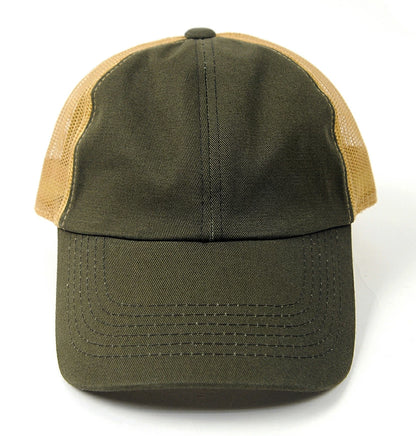 コットンキャップ BIGWATCH正規品 カーキ/ベージュ ローキャップ ビッグサイズ ビッグワッチ メッシュ ゴルフキャップ スポーツ TCP-03M 春 夏 秋 UVケア