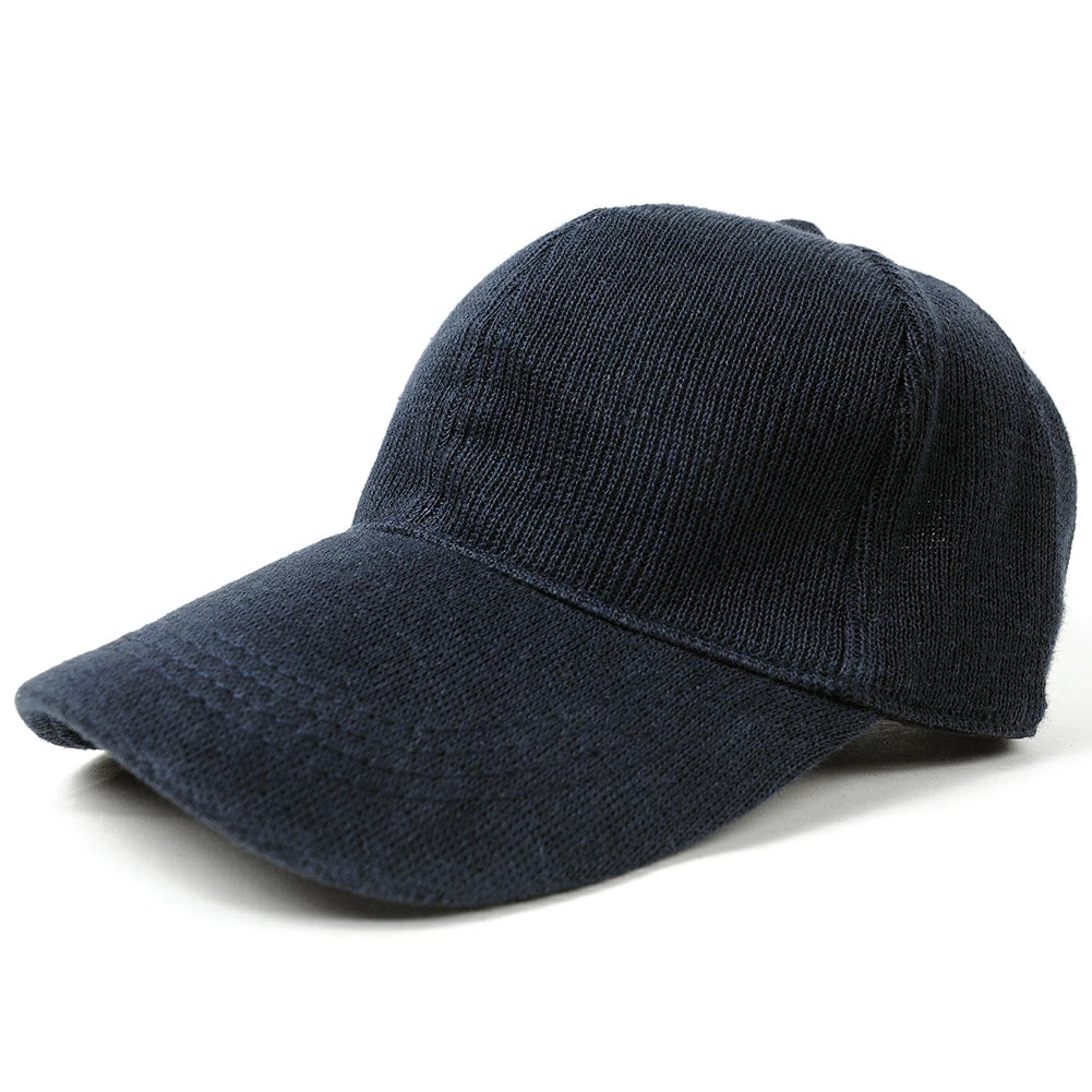 無地 ヘンプニットコットン ローキャップ BIGWATCH ネイビー 紺 TCP-06 ローキャップ コットン ビッグワッチ 秋冬