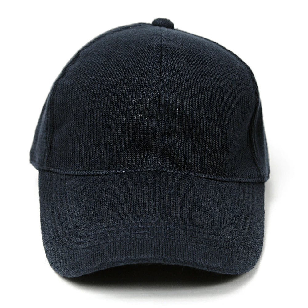 無地 ヘンプニットコットン ローキャップ BIGWATCH ネイビー 紺 TCP-06 ローキャップ コットン ビッグワッチ 秋冬