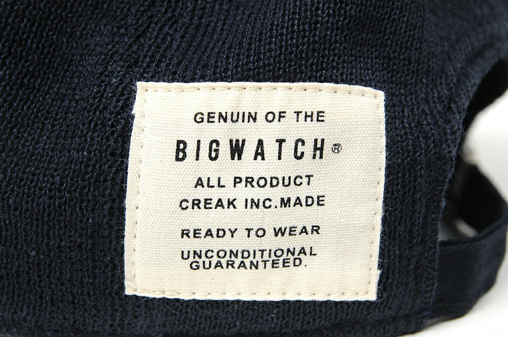 無地 ヘンプニットコットン ローキャップ BIGWATCH ネイビー 紺 TCP-06 ローキャップ コットン ビッグワッチ 秋冬
