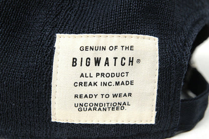 無地 ヘンプニットコットン ローキャップ BIGWATCH ネイビー 紺 TCP-06 ローキャップ コットン ビッグワッチ 秋冬