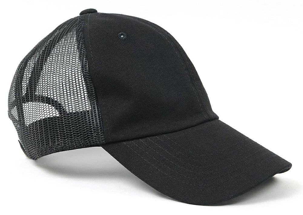 コットンキャップ BIGWATCH正規品 ブラック 6パネル メッシュキャップ ビッグサイズ ビッグワッチ メッシュ ゴルフキャップ スポーツ TCP-11M 春 夏 秋 UVケア