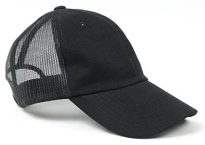 コットンキャップ BIGWATCH正規品 ブラック 6パネル メッシュキャップ ビッグサイズ ビッグワッチ メッシュ ゴルフキャップ スポーツ TCP-11M 春 夏 秋 UVケア