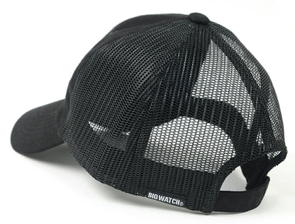 コットンキャップ BIGWATCH正規品 ブラック 6パネル メッシュキャップ ビッグサイズ ビッグワッチ メッシュ ゴルフキャップ スポーツ TCP-11M 春 夏 秋 UVケア